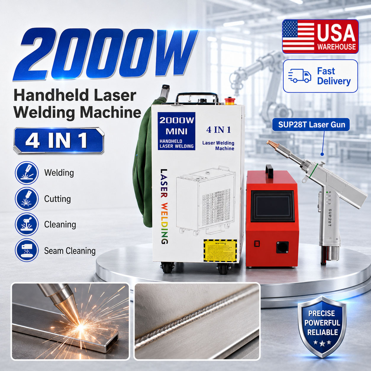 2000W Laser Welding 4 in 1Lase - Laser Soldering Machine Handheld 评论和价格